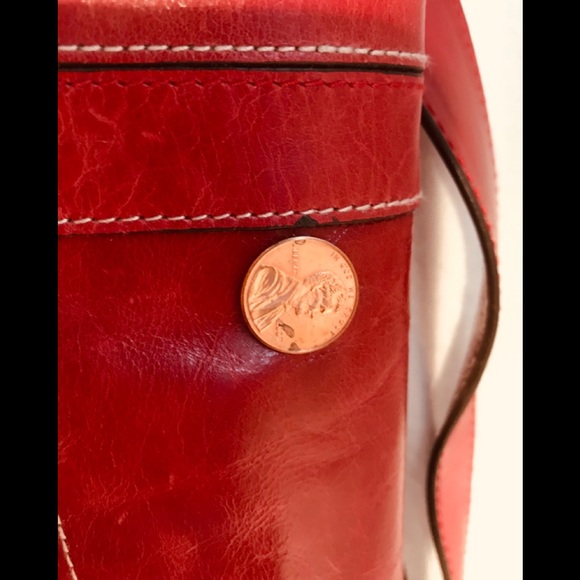Apt. 9 NWT red leather shoulder bag - Picture 6 of 7